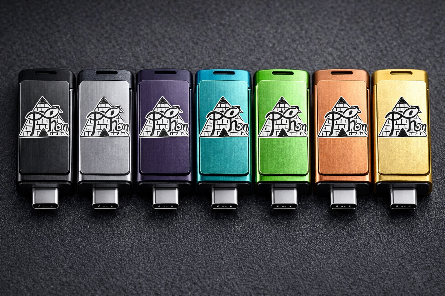 PALLAS 1TB Pro — seven anodized finishes