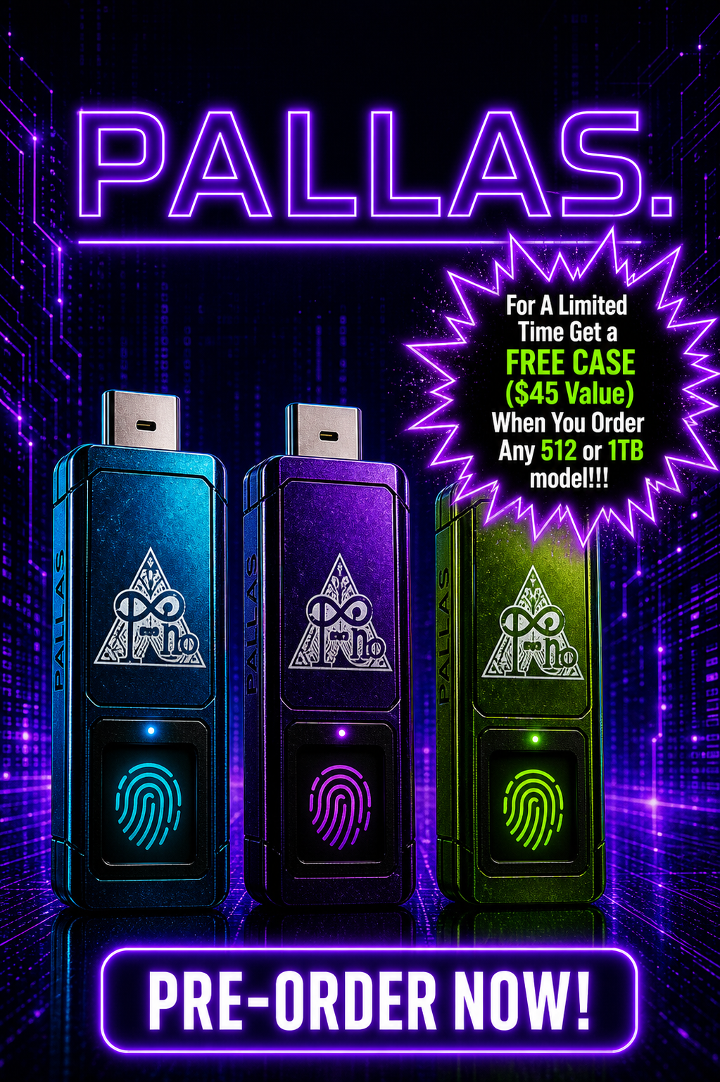 Free PALLAS Protective Case — $45 value — with orders $329.99 and up